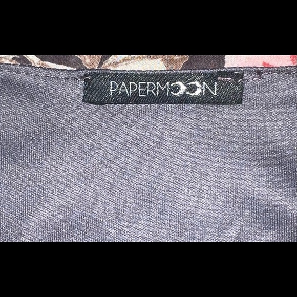 Paper Moon Women’s Boho Floral Criss Cross Neck Blouse Top Shirt Size S - Picture 6 of 7